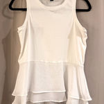Vera Wang Simply Vera  White Layered Tank Top Photo 0