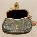 Dooney & Bourke  Signature Wristlet Clutch Bag Canvas Leather Trim Snap Photo 8