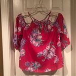 Everly  NWT floral off the shoulder blouse size small Photo 1