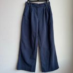 Abercrombie & Fitch Navy Blouse Wide Straight Leg Trouser Pants Size 28/6 SHORT Photo 1