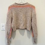 Free People  Snowflake Sweater size XS Pink‎ Pullover Cropped Slouchy Fall Winter Photo 2