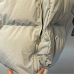 Commense Open Collar Quilted Hooded Puffer Coat S NWT Gray Photo 4