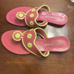 Jack Rogers Georgica Jelly Sandals Pink Lime Green Womens Size 8 Whipstitch Photo 7