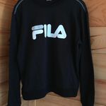 FILA BLACK/WHITE LOGO SWEATSHIRT PULLOVER TOP Photo 0