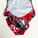 Nike [] Red Black Star Print Thin Strap One-Piece Competition Swimsuit Size 10/36 Photo 6