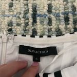 Olivaceous  stripped strapless dress Photo 2