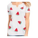 Talbots  Watermelon Print Short Sleeve Sweater Top Knit‎ Tee Women Size XS Photo 8