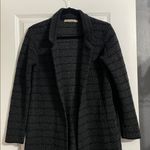 Chiaramente Made In Italy Cardigan Sweater Wool Blend Black & Gray Open Front S Photo 3