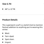 J.Crew  68” Wool Scarf - Red & Black Buffalo Plaid New w/ Tags Photo 2