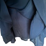 Dokotoo Round Neck Tie Back with Puffy Sheer Sleeve Ruffle Dress Blue Size M Photo 7