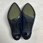 Calvin Klein Womens Ankle Booties Pointed Toe Leather Navy Blue Heel Shoes 8M Photo 4