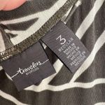 Chico's Travelers by Chico’s Women’s 3 Green Tropical Leaf Wide Leg Pants Stretchy Photo 1