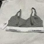 Calvin Klein  Gray Lightly Lined Convertible Medium Bralette Photo 1