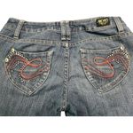 Akademiks RED/CLEAR CRYSTAL EMBELLISHED STRAIGHT LEG JEAN STYLE N50P102R SIZE 24 Photo 4