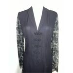 100% Silk Black Valentino Night Lace Dress Women’s 6 Photo 3
