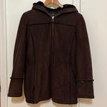 1 Madison Brown Faux Fur Coat with Hood Photo 1