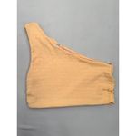SOMETHINGNEW One Shoulder Top Womens Size L Orange Textured Tube Stretchy Size L Photo 2