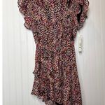 AQUA NWT Bloomingdale's  Asymmetric Hem Ruffle Dress Cocktail Belted Size M Photo 2