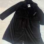 Forever 21 Black Long suede coat Photo 3