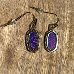 Kendra Scott Lee Gold Drop Earrings in Indigo Kyocera Opal Photo 9