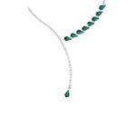 8 Other Reasons Emerald Drops Necklace in Silver New Womens Rhinestone Photo 1