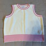 Charter Club  Pink and White Knit Sweater Vest Tank Top Photo 0