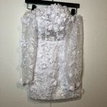 White Corset Floral Off the Shoulder Dress Size S Photo 3