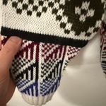 Vintage 80s Croquet Club Knit Grandpa Oversized Sweater Coogie Style 3D Burgundy White Size M Photo 3