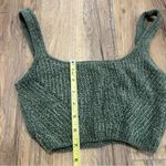 Nikka K Knitted Tank Crop Top Women's Size Small Green Knit Polyester Sleeveless Photo 4