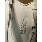Michael Kors Womens Sandal Size 7 White Leather Platform Wooden Heel S-76 Photo 7