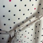 Summersalt  White Pink Blue Polkadot Short Sleeve Smocked Ruffle Neck Dress 2XL Photo 5