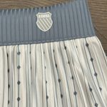 K-Swiss High Rise Pleated Pocket Tennis Skirt Skort Blue White Size Medium Photo 3