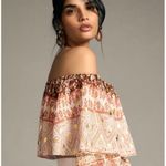 NWOT Mare Mare x Anthropologie Off The Shoulder Cropped Tiered Sleeve Blouse L White Size L Photo 8