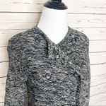 Lucky Brand Gray & Black Double Breasted Pea Coat Cardigan Sweater Size Medium Photo 4