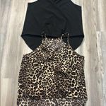 (2) Blouse style Tank Tops, 1 black and 1leopard NWOT Photo 0