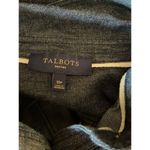 Talbots dark wash denim blouse size 10P 100% cotton goldtone buttons Excellent Photo 3