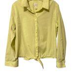 Chico's Chico’s Tie- Front Tessa Top Lime Green/Yellow Vanity Size 1 (US M) Photo 2