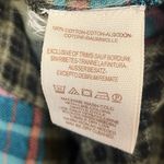 Free People  One Of The Guys Button Down Shirt Sz.M/Green/Double Cloth/Oversized Photo 4