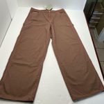 No Fear x H&M Carpenter Wide Leg Twill Skater‎ Pant Womens Size 16 Brown Y2K NEW Photo 0