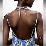 ZARA  printed maxi dress blue white boho formal summer  halter floral blogger fav Photo 9