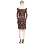 Tadashi Shoji Winona Amber Lace Mesh Illusion Off Shoulder Dress Size 6 Photo 1