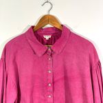 POL Pink Cropped Button Down Shirt Photo 1