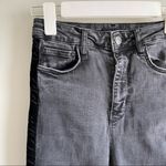 ZARA  | Black Velour Trim High Rise Skinny Jeans Sz 4 Photo 5