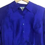 Vintage purple beaded two piece silk pant suit set top ICE WOMENS SIZE 6 Photo 2