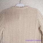 J.Crew NEW  Textured cable-knit lady jacket with fringe, color pale bone, size‎ M Photo 11