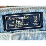 Abercrombie & Fitch NEW  Harper Low Rise Jean Shorts Blue Denim Lace Size 24 00 R Photo 3