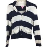 Lilly Pulitzer Blue & White Striped Long Sleeve Cotton Nautical Sweater XS Photo 3