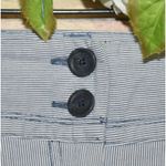 Charter Club Pinstriped Navy Blue & White Capri Crop Pants Size 4 Nautical Photo 3