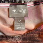 Chico's Size 2 Large Sleeveless Swing Dress Abstract Geometric Print Stretchy Photo 8