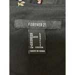 Forever 21 Black Floral Sleeveless Ruched Corset Bustier Cami Tank Crop Top Sz L Photo 2